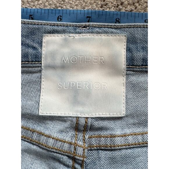 Mother Superior Jeans The Ditcher Crop Resting Beach Face Light Blue 24 - Picture 6 of 11
